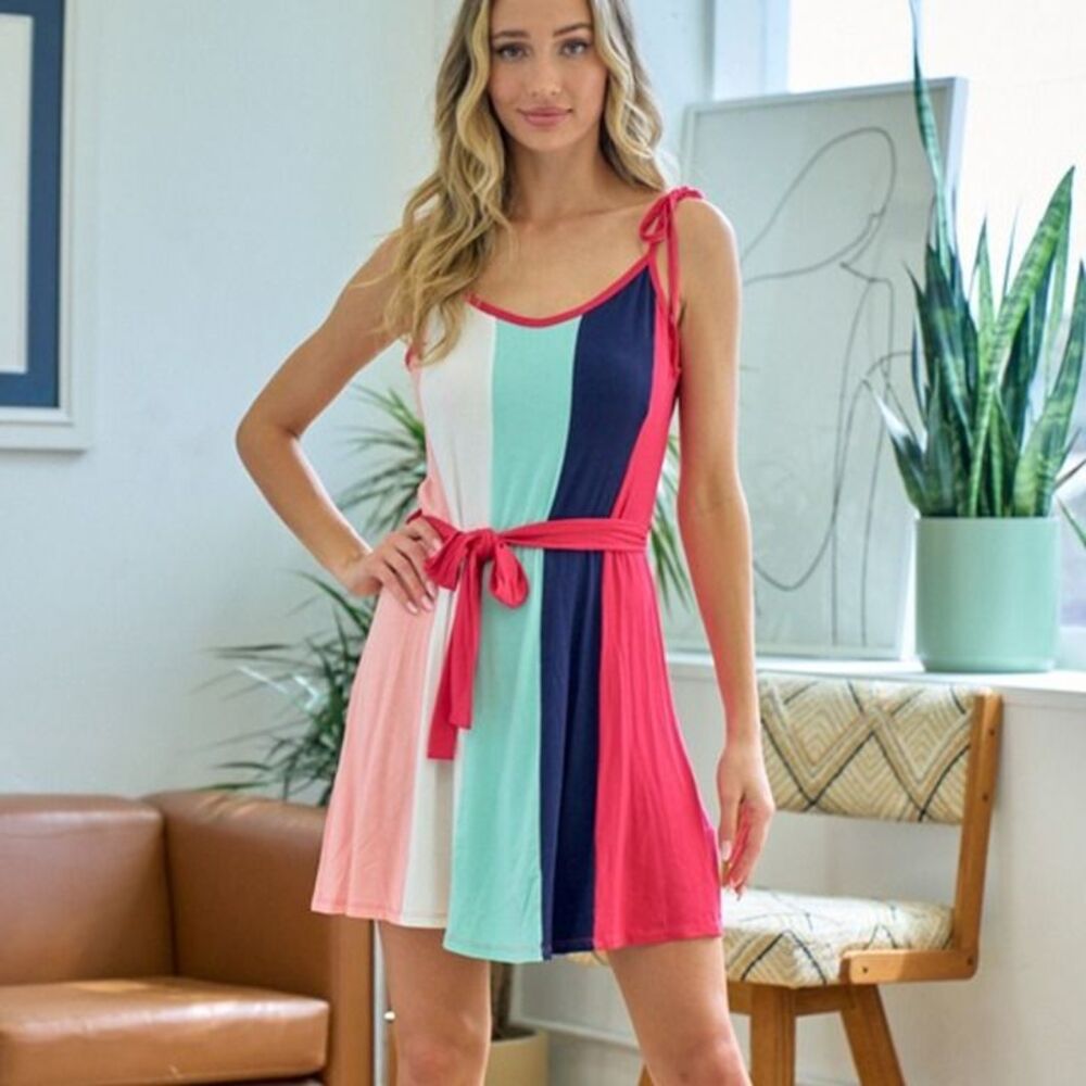 Medium Multi Color Block Dress